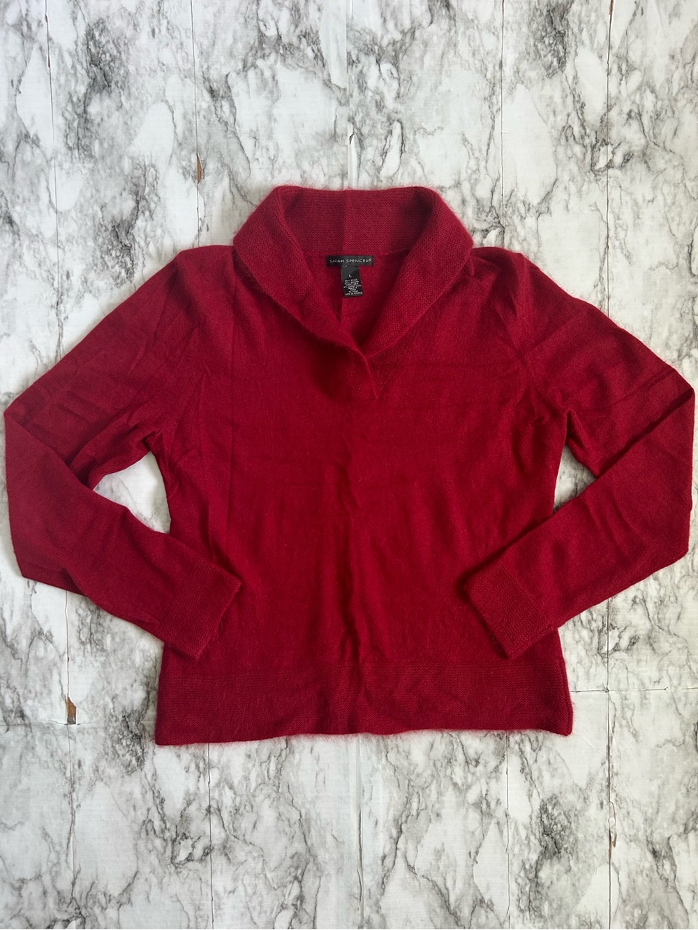 Sarah Spencer | size large Angora Rabbit hair Lambswool nylon blend sweater